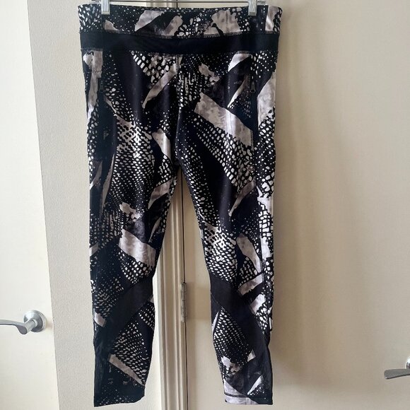 Lululemon Wunder Under Legging-Black/White/Grey-Size 10 - Picture 1 of 8